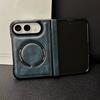 Crazy Horse Pattern Leather Magnetic Case for iPhone Duo 18 Fold Wide Samsung Z Flod 8Utral 7 6 5 Shockproof for Magsafe Central Axis Protection