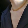 316L Stainless Steel New Fashion Fine  Hip-hop Gold Color 8MM Width Snake Bone Chain Geometric Necklaces For