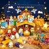 Resin Doll Christmas Advent Calendar Nativity Scene Advent Calendar  Winter Party