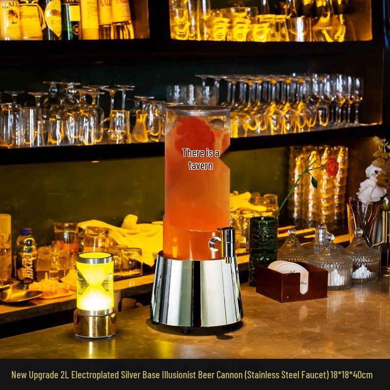 Glowing Bar Beverage Dispenser with Tap