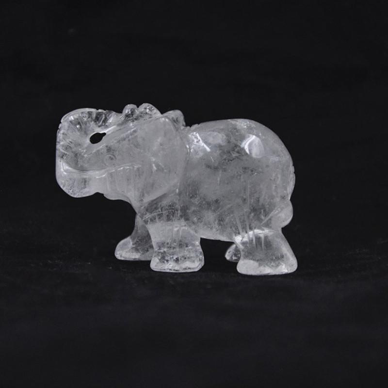 Carved Elephant Hand Natural Gemstone Jasper Turquoise Malachite Crystal Quartz