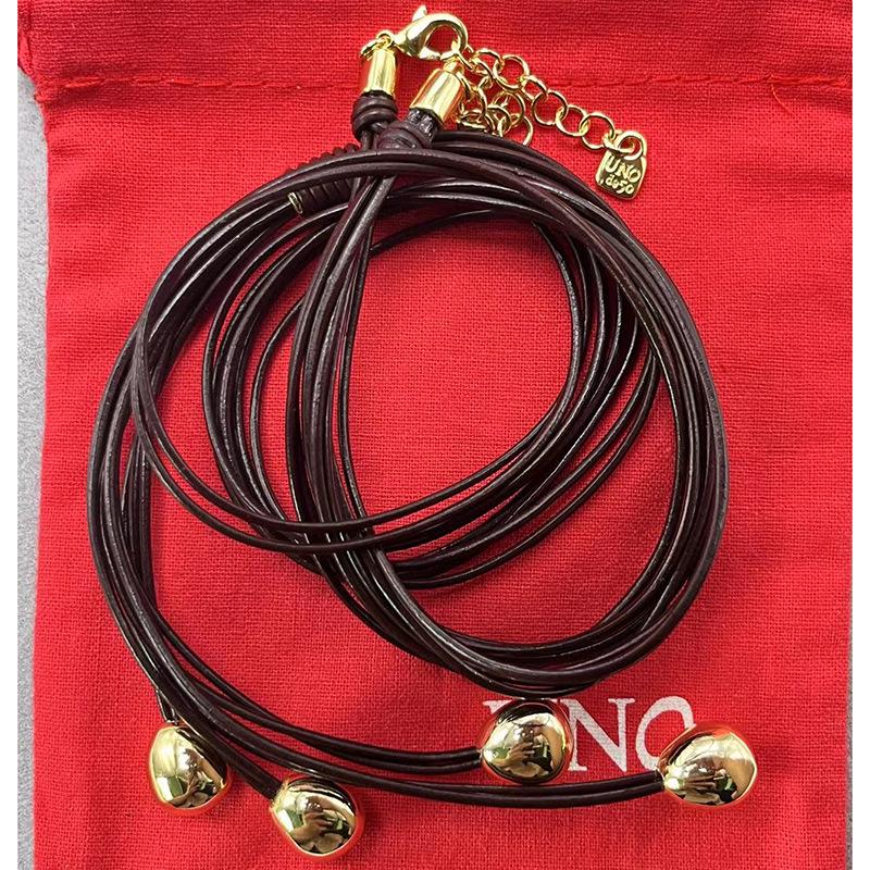 2024 UNOde50 Trendy Geometric Leather Cord Necklace for Women – Stylish Jewelry Gift