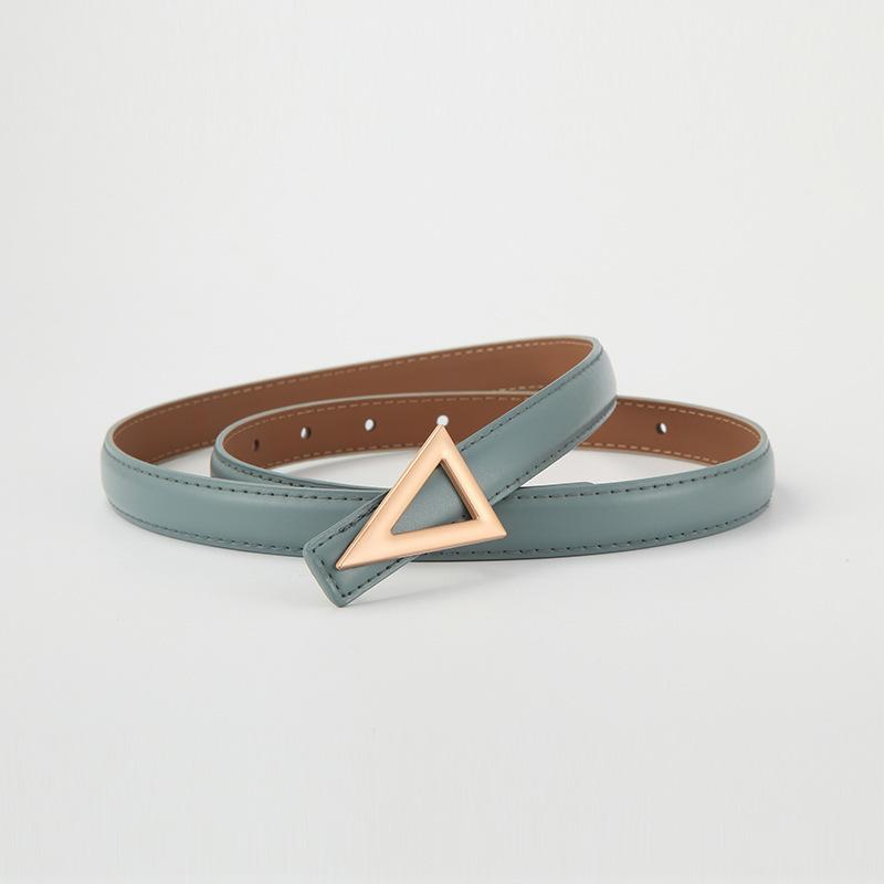Curea de talie pentru femei pentru blugi, pantaloni, rochii, curea din piele pentru femei la modă cu cataramă triunghiulară din aliaj