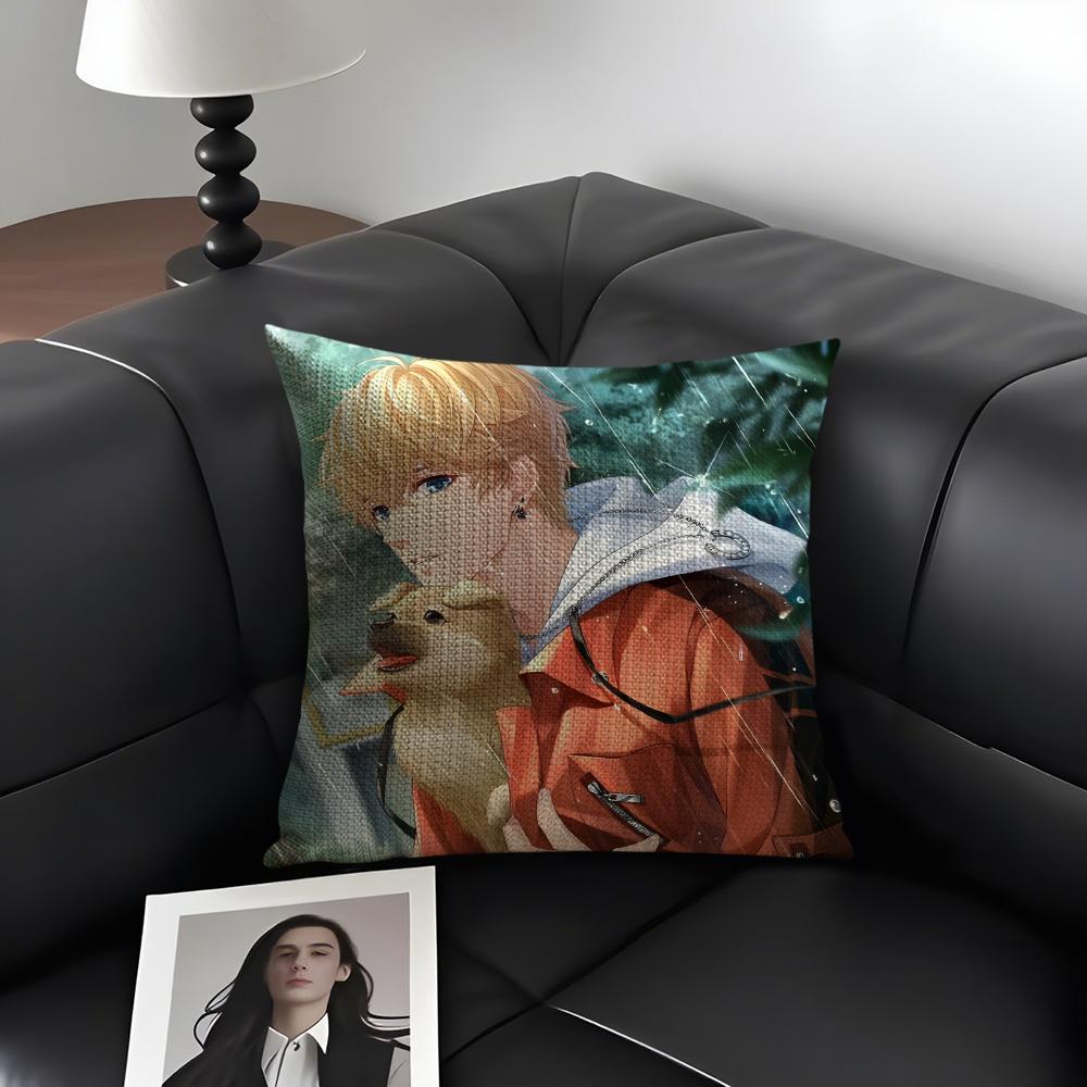 

Mr Love Queens Choic Kiro Cushion Cover Natural Linen Organic Fabric DoubleSided Printing Sofa Home Decor Gift Pillow Case 30x30cm