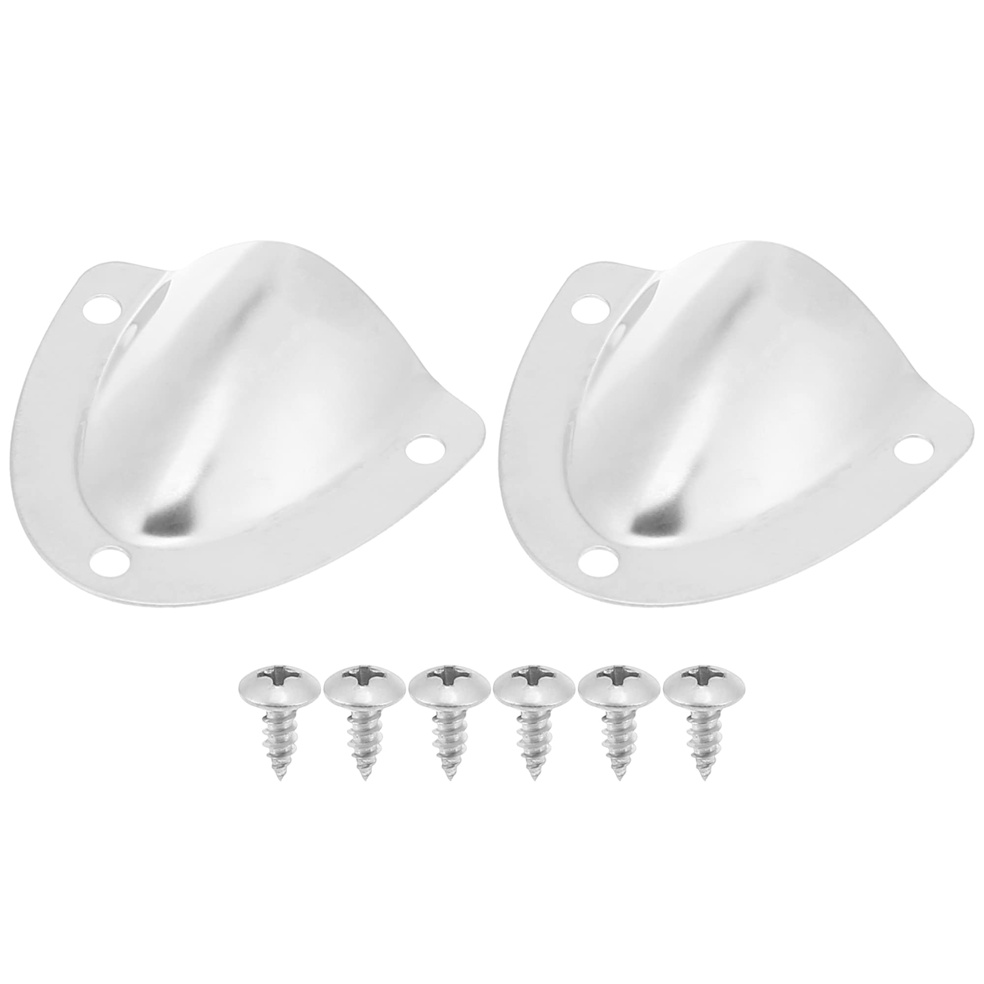 

X AUTOHAUX Крышка для проводов лодки 45x40 мм 316 Нержавеющая сталь Крышка для кабеля датчика Вентиляционное отверстие типа «ракушка» Крышка для проводов 2 шт.