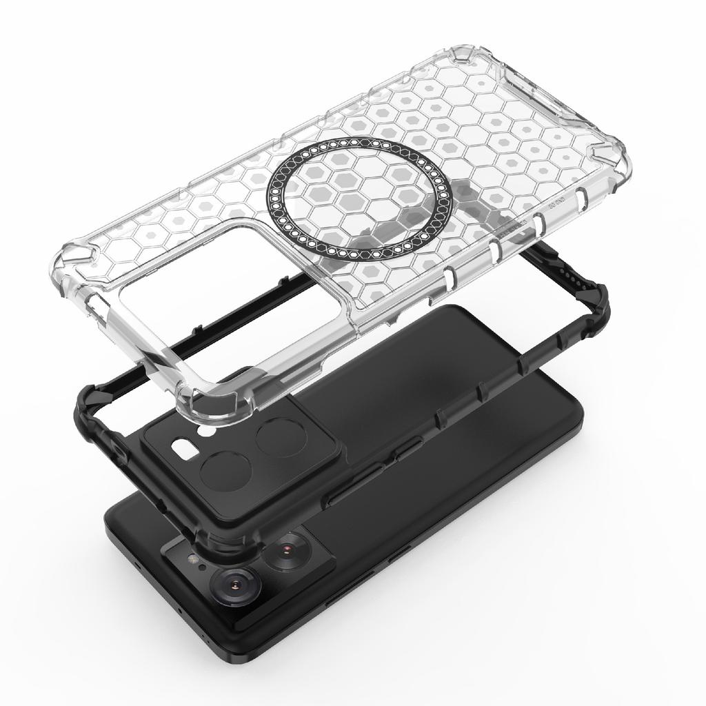 Für Xiaomi Redmi K60 Ultra/13T/13T Pro Hülle Wabenmuster TPU+PC Handyhüllen Kompatibel mit MagSafe