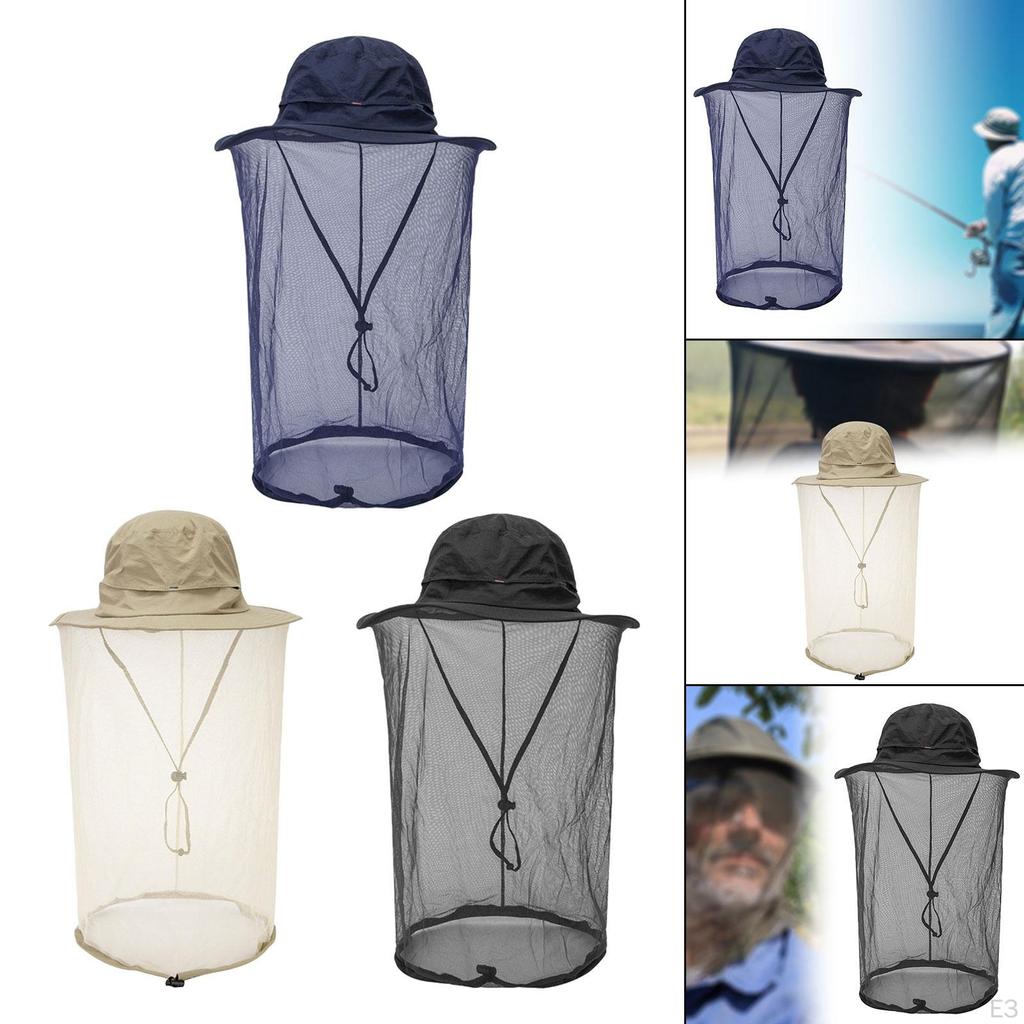 Imkerkappe Hut mit Netz Verstellbar Schützend Fischernetz Sonne für Outdoor