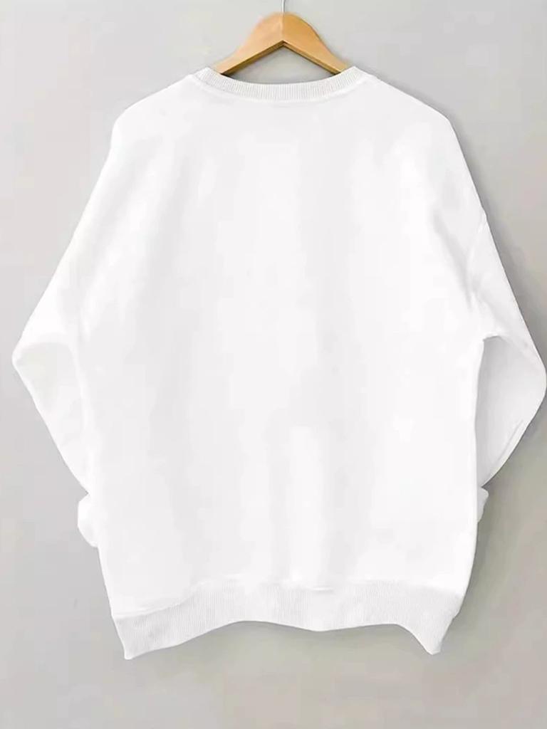 Women's Hot Spring New Western Cowboy Printed Long Sleeve Crew Neck Casual Sweatshirt