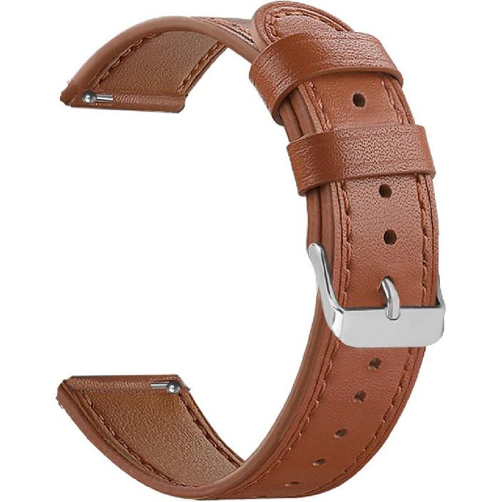 FitTurn Leather WatchBand Compatible with Amazfit Bip 6/Bip 5/Pace/Cheetah/Stratos 2 3/GTR 4/GTR 3/GTR 3 Pro/GTR 2/GTR 2e/GTR 47mm Smart Watch for