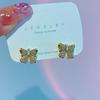 Exquisite S925 Sterling Silver Christmas Bell Bow Earrings
