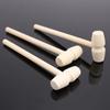 10 Stück Mini-Hammer aus massivem Holz für Planetenkuchenhammer für Kinder mit Spielzeug mit flachem Kopf