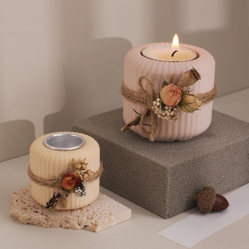 Multipurpose Cylinder Silicone Candlestick Molds for Candle Cup Candle Holder Stand, Silicone Tealight Holder Molds