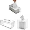 Clear Acrylic Tissue Dispenser With Lid For Dining Room Bathroom Storage