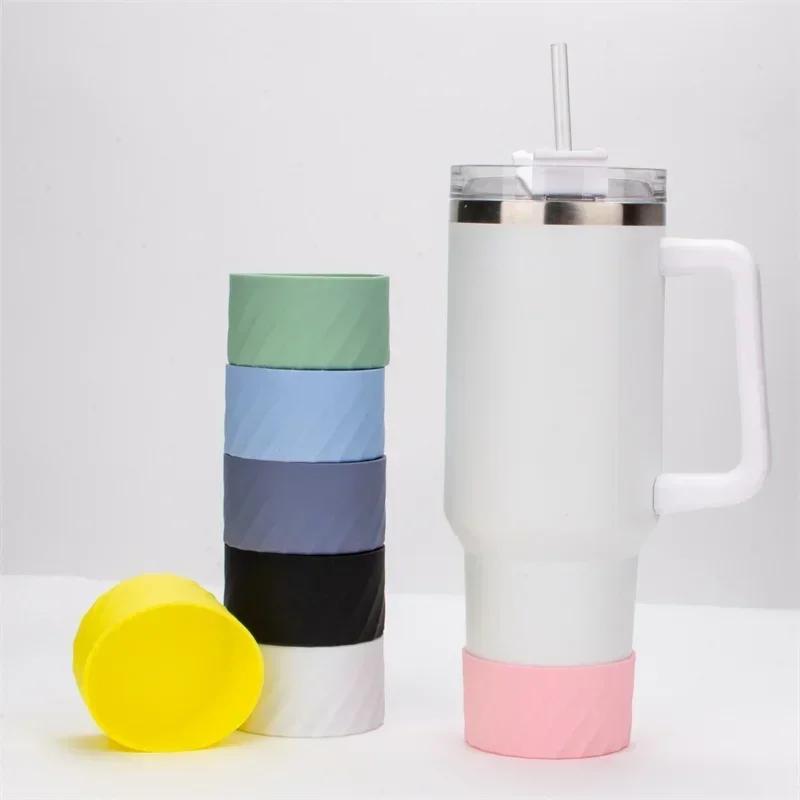 4Pcs Silicone Spill Proof Stopper Protective Boot Accessories Set for Most 40oz Water Cup and Straw Covers Reusable Cup Tool
