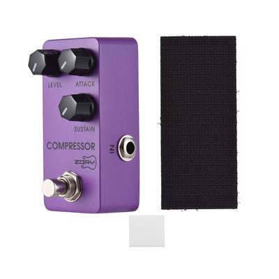 ZORY Gitarren-Kompressor Effektpedal LEVEL/ATTACK/SUSTAIN DC 9V 6,35mm Eingangs-/Ausgangsschnittstelle