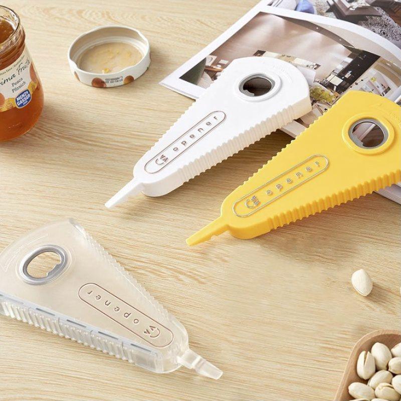Magnetic Multi-Functional Bottle and Can Opener, Twist-Off Cap Opener, Labor-Saving Lid Opener.