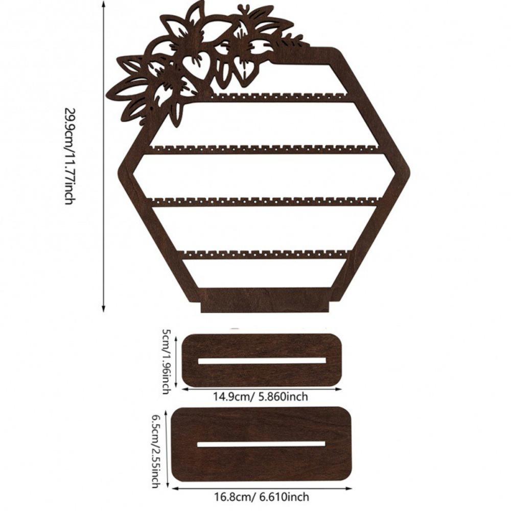 Hollowed Out Flower Earring Clip Display Rack Vintage Tabletop Organizer Rack Women