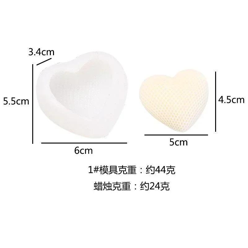 New Handmade Mold Weaving Love Silicone Mold DIY Heart-shaped Candle Soap Plaster Cake Chocolate Baking Valentines Day Gift