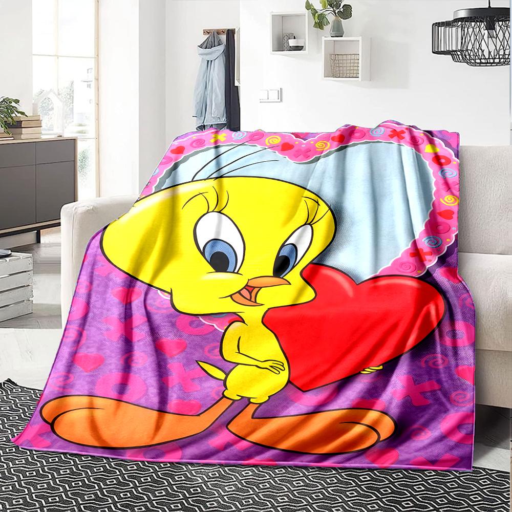 1pc Tweety3 Blanket, Gift, for Men and Women, Soft Blanket, Good for Sofa Bed Couch Travel, Lightweight Flannel Blanket