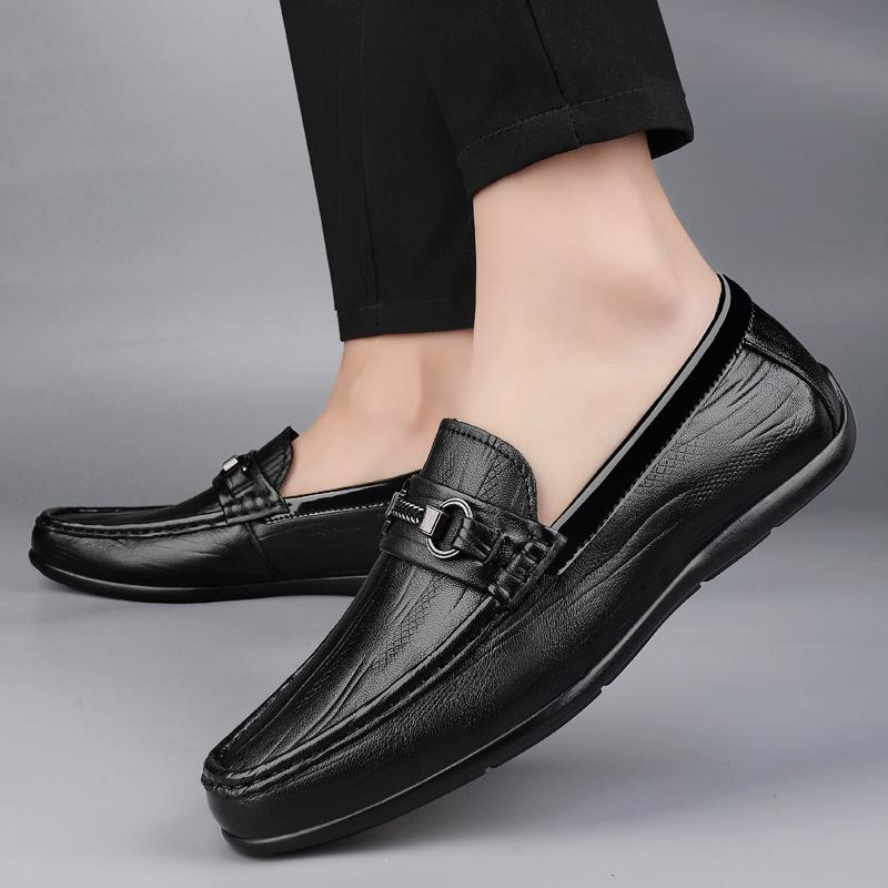 Fashion Classic Male Driving Shoes All-match Men's Dress Shoes Genuine Leather Men Casual Shoes New Slip on Formal Loafers Men Moccasins