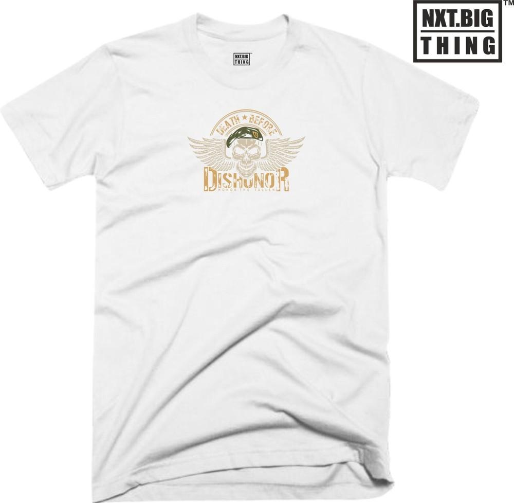 Death Before Dishonor T Shirt Casualwear Skull Army Military Heroes Fun Gift Top