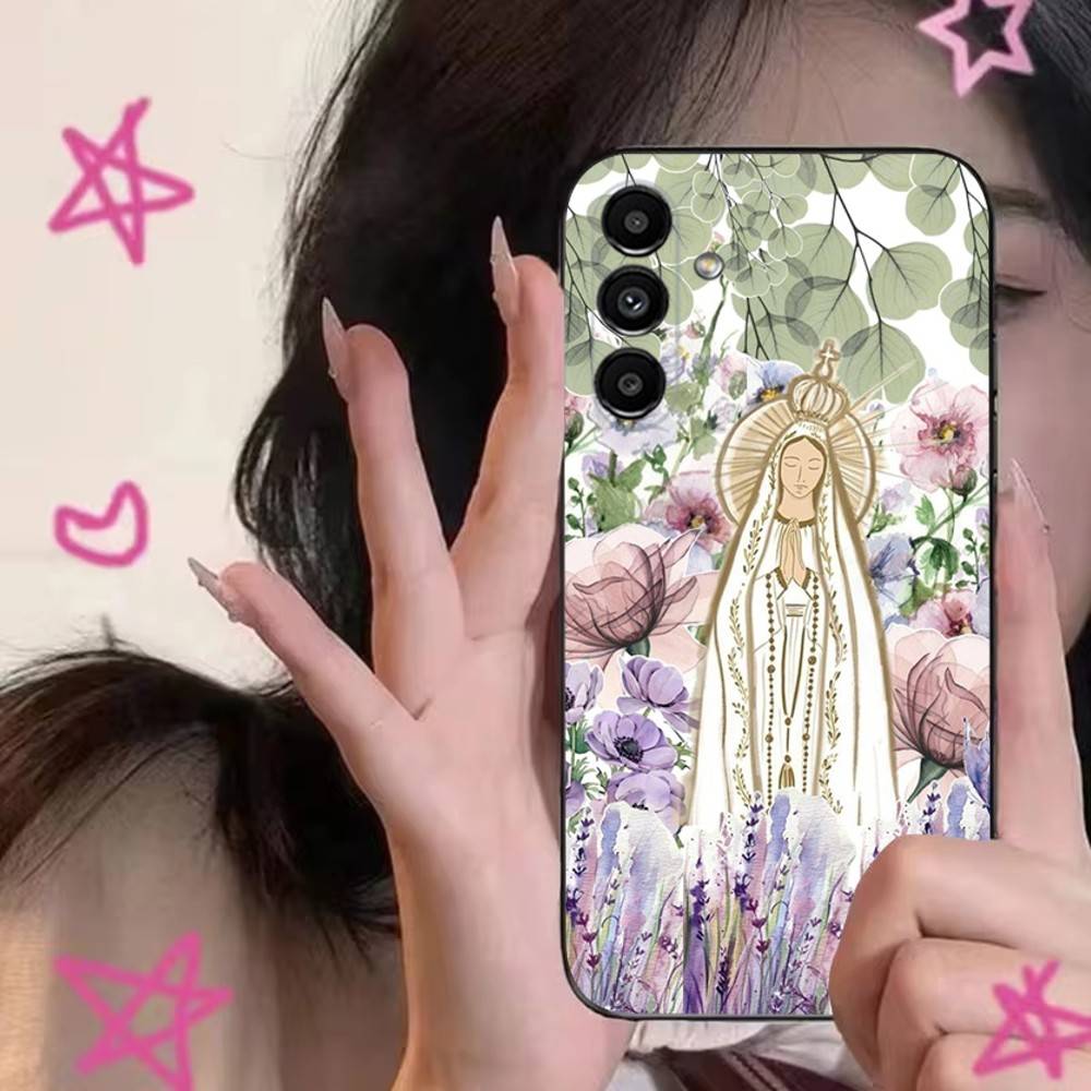 Virgen Mary Virgin Bible Phone Case For Samsung S24,S21,S22,S23,S30,Ultra,S20,Plus,Fe,Lite,Note,10,9,5G Black Soft Cover