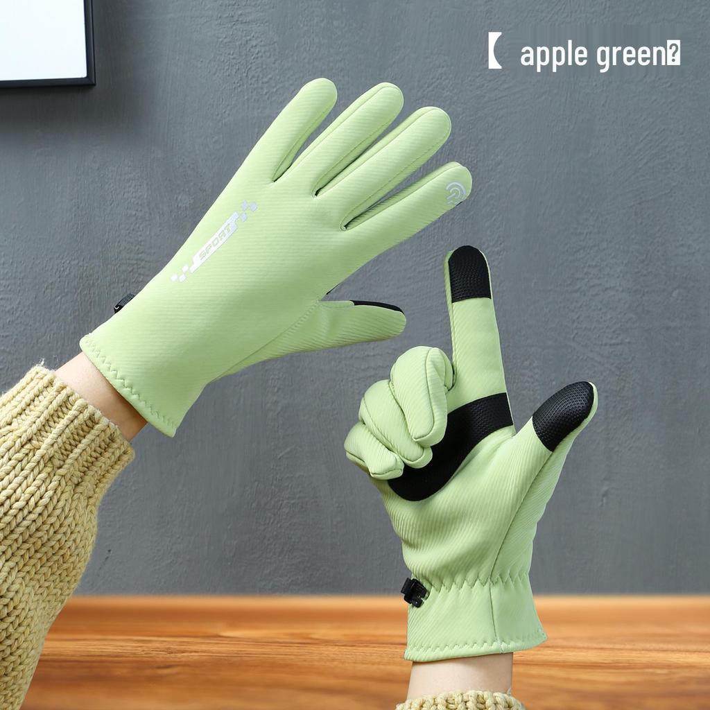 Women's Winter Cycling & Driving Touchscreen Gloves – Windproof, Warm Fleece Lined for Cold Weather