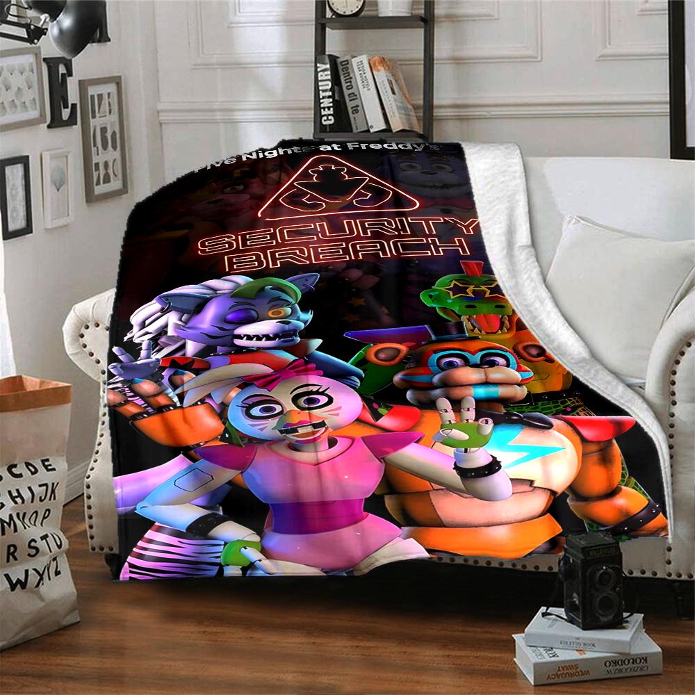 Fnaf Security Breach Horror Blanket Soft Throw Blanket For Home Bedroom Bed Sofa Travel Office Solid Christmas Blanket