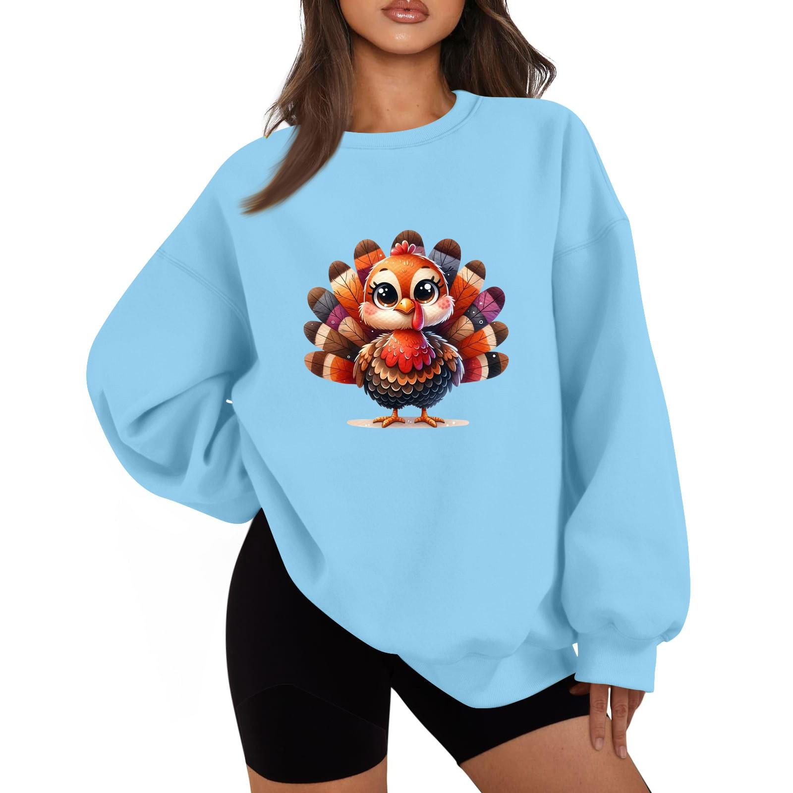 

Женская повседневная мода с длинным рукавом и принтом, с круглым вырезом, свободная толстовка L