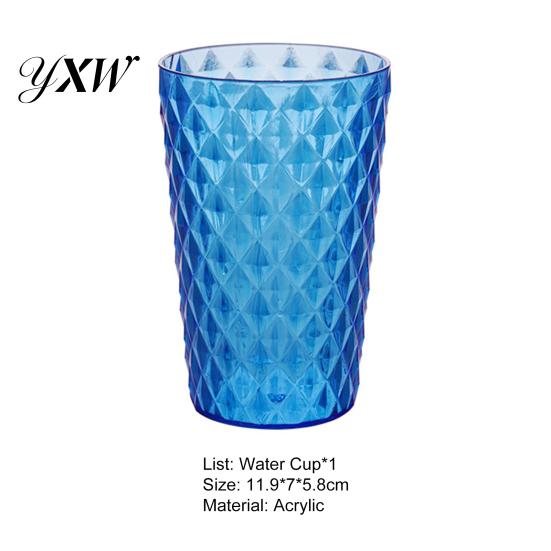 Water Mug 400ml Coffee Cup Large Capacity Shatterproof Acrylic Unbreakable Soft Drinks Tumblers for Home