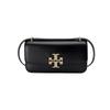Tang Libaiqi Eleanor Metal Logo Magnetic Snap Flap Calfskin Shoulder Crossbody Bag Small Women's Black 158734-001