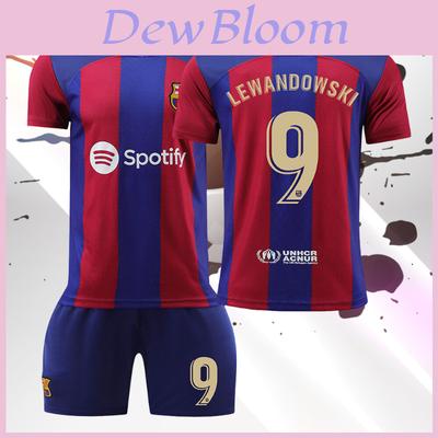 Barcelona Heimtrikot Messi 10 Lewandowski 9 Gavi 30 Pedri 8 Geeignet für Kinder Verschiedene Größen verfügbar