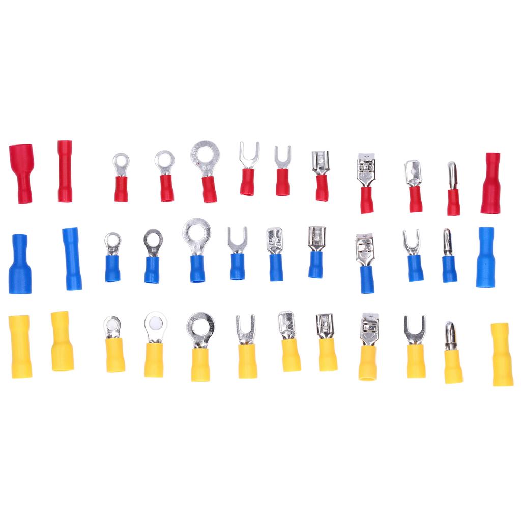 540Pcs/Set Mixed Crimp Terminals Copper PVC Quick Disconnect Electrical Wire Connectors for Computer