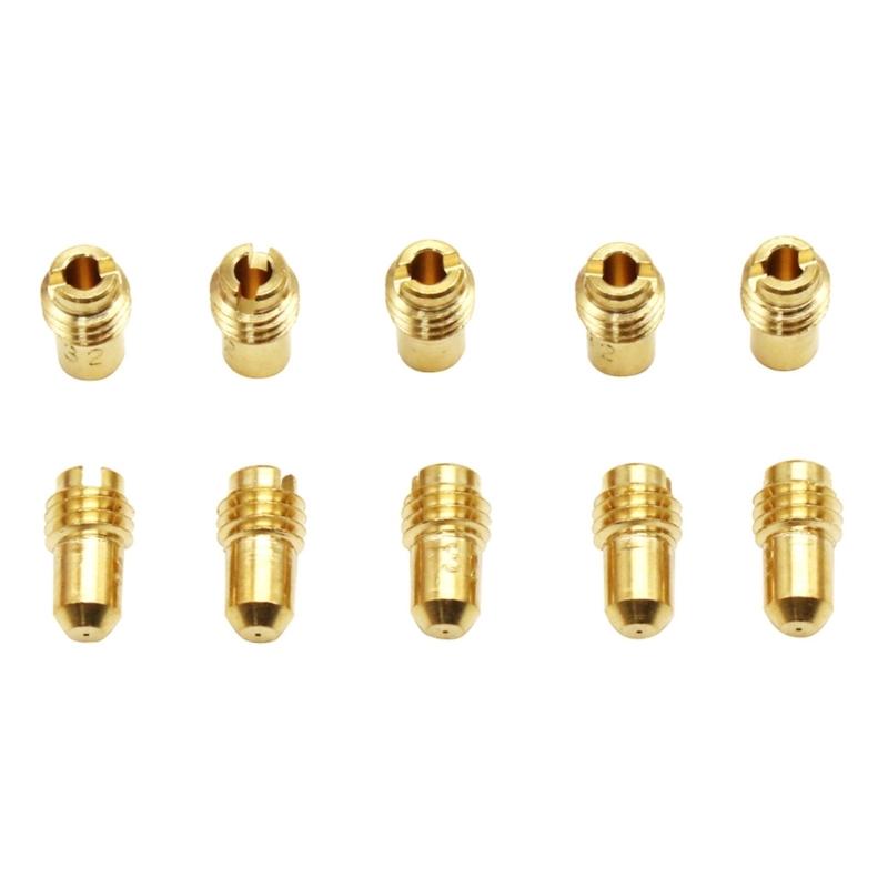 10 vnt M5 sriegio karbiuratoriaus purkštukai, skirti 1488 Dellorto PHBD MAMB UAUB PHBG pakeitimui Nr. 30-52 tuščiosios eigos motociklo priedas