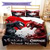 Name Custom Black-Venom Pattern Bedding Set Quilt Cover Pillowcase Home Decor Gift (1 * Duvet Cover + 2 * Pillowcase, Without Core)