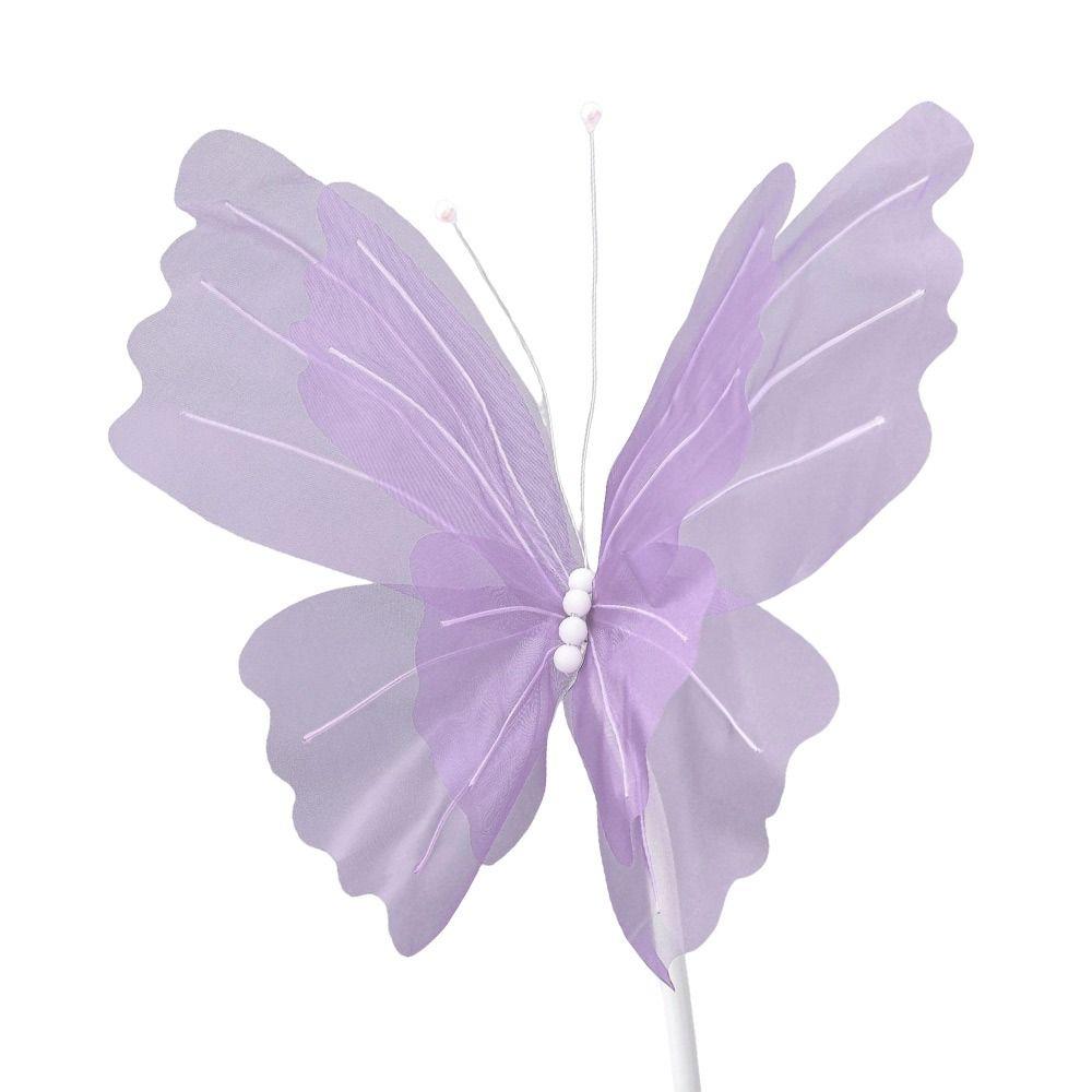 48 cm Duży Symulowany Motyl Pusty Wzór Efekt 3D Wiszący Motyl Materiał Tiulowy Duży Rozmiar Motyl 3D Dekoracja Centrum Handlowego