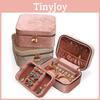 Luxury Jewelry Case With Zipper And Velvet Material For Rings And Necklaces