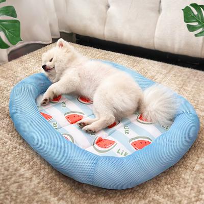 Non-slip Pet Puppy Kennel Summer Dog Bed Sofa Cushion for Small Medium Dogs Breathable Pet Sleeping Mat Super Cooling Ice Pad