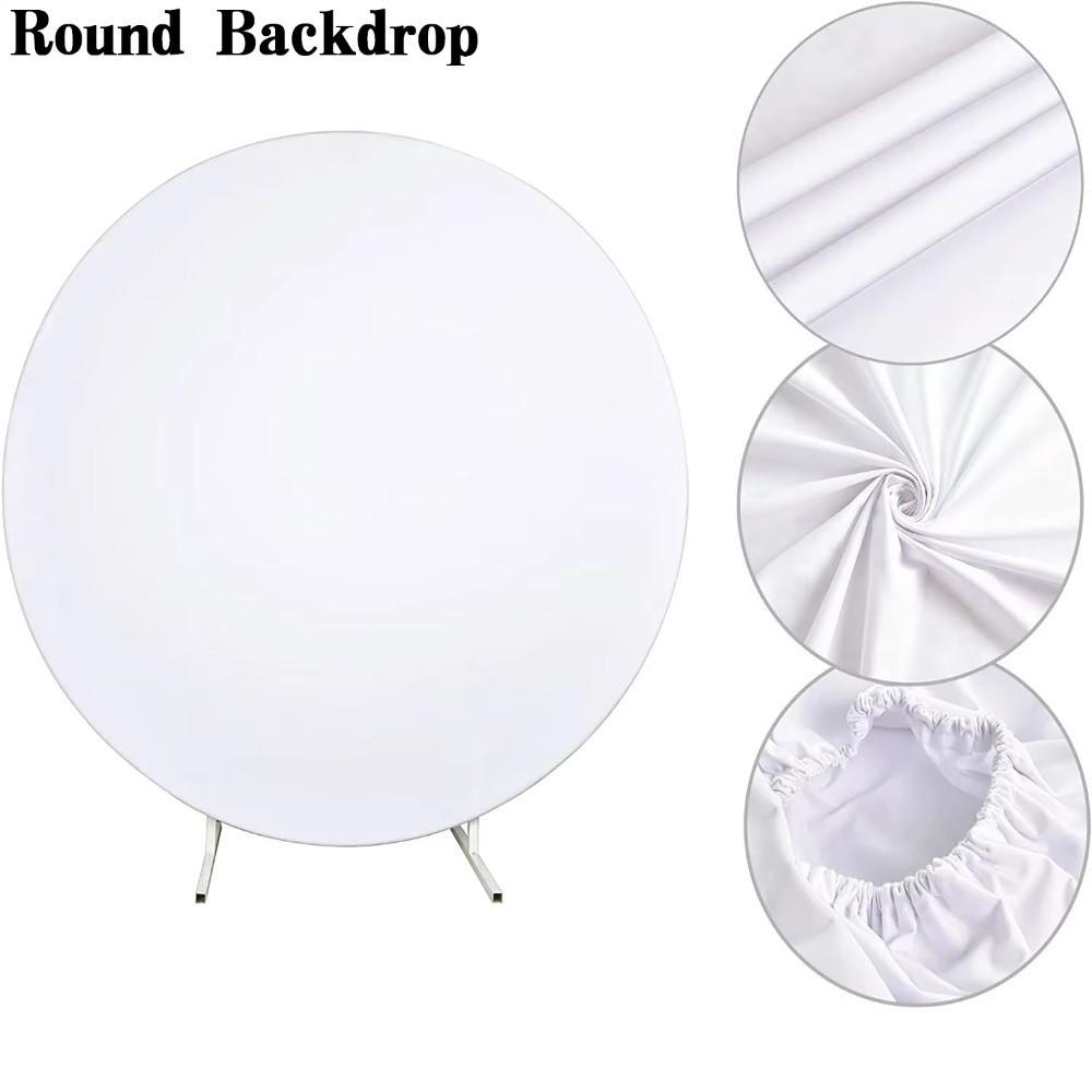 New Pure Color Round Backdrop Cover Elastic 4FT Circle Arch Stand Cover Polyester Stretchy Backdrops Wedding