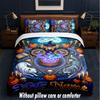 Halloween Theme Custom Text Or Name 3Pcs Bedding Set,1 Flat Sheet & 2 Pillowcases Personalized Home Bedding