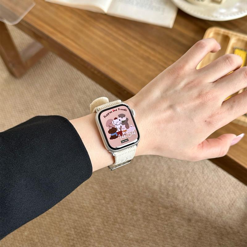 Gestricktes Sportarmband für Apple Watch Band 46 mm 38 mm 40 mm 41 mm 44 mm 42 mm 45 mm 49 mm Armband für iWatch Serie 9 8 7 6 5 4 3 SE Ultra 2