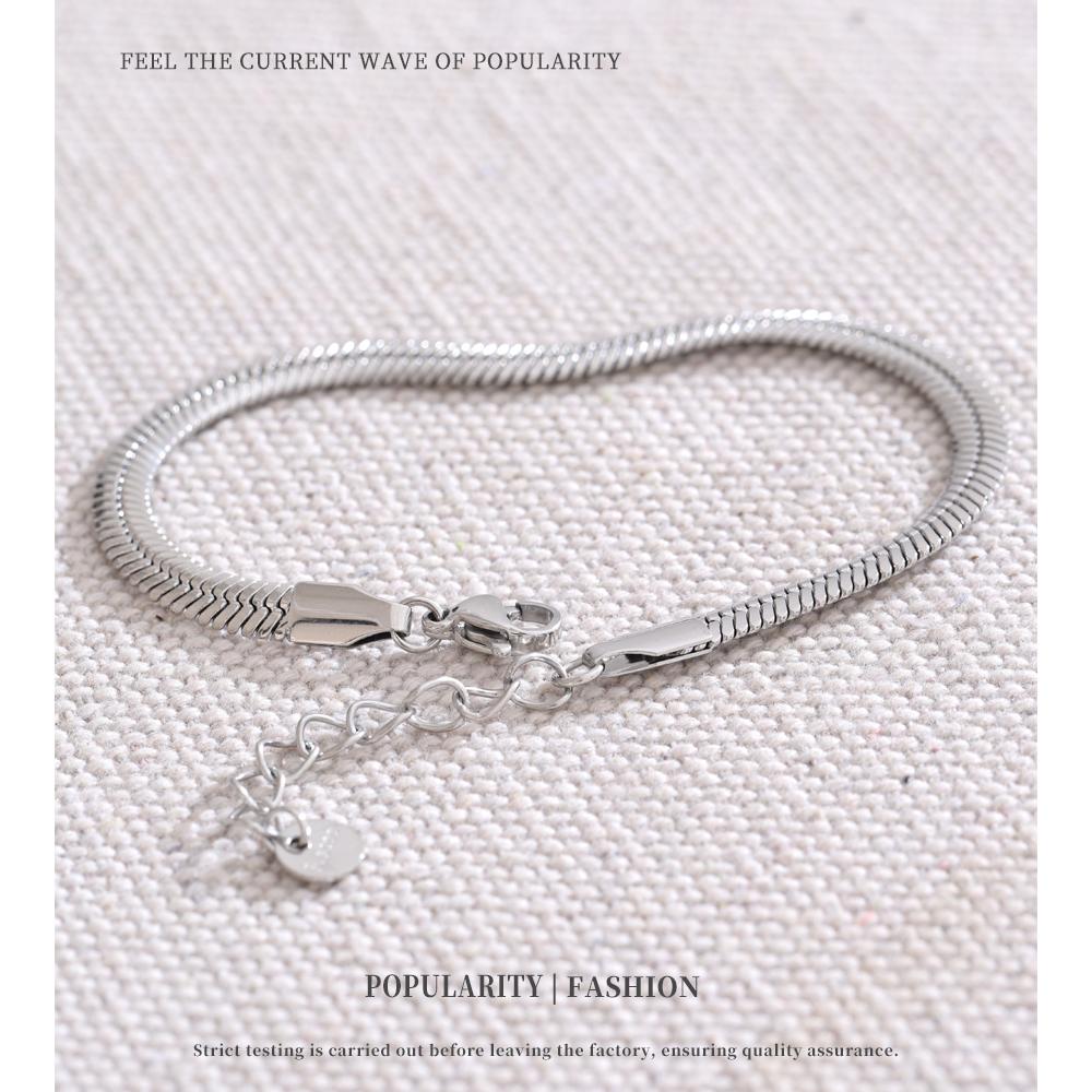 XY 2646 Stainless Steel Bracelets Jewellery Woman Metal Snake Chain Waterproof Simple Classic Couple Gift New