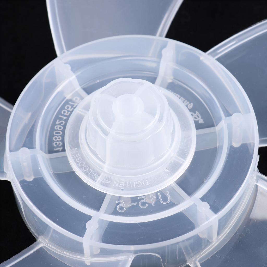 12/14 Zoll Universal-Silence-Ventilatorflügel aus Kunststoff, 5 Blätter, mit Mutternabdeckung für Standventilator im Haushalt, Tischventilator-Zubehör