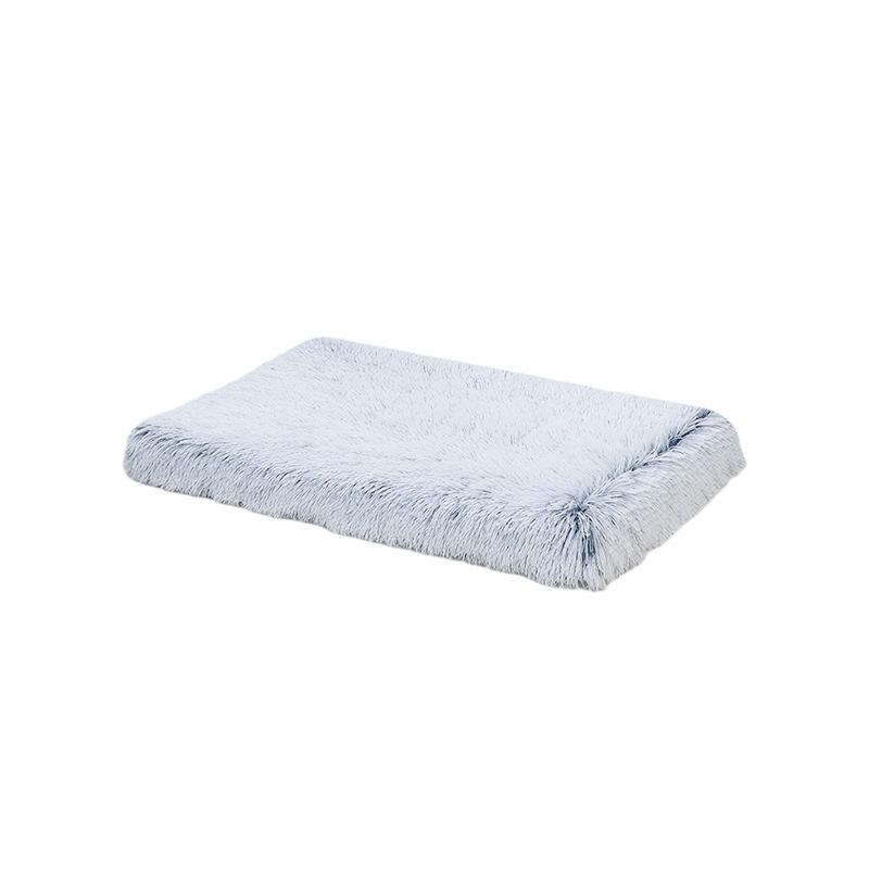 Eco-Friendly Solid Modern Square Luxury Dog Crate Pad Bed with Cotton Fill for Large Dogs-Removable Washable Velvet Cover Carton