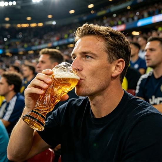 2 Pièces Verre à Bière Troisième de Football, Verre de Célébration de Football pour le Jour de Match, Capacité 500ml Vaisselle de Fête de Football pour Fêtes BBQ Bar Maison