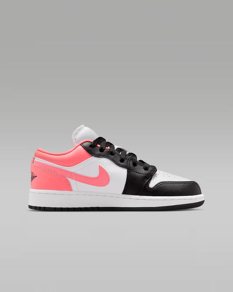 553560-025 Nike GS Air Jordan 1 Low Black White Pink Gaze