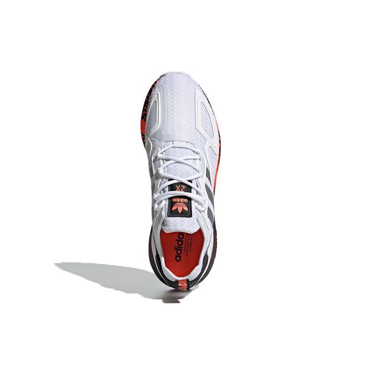 adidas Unisex ZX 2K Boost Bold Logo Graphic Cloud White Silver Metallic Core Black FX7030