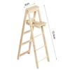 Ladder Sturdy Mini Size Wood 1:12 Miniature Dollhouse Ladder for Home