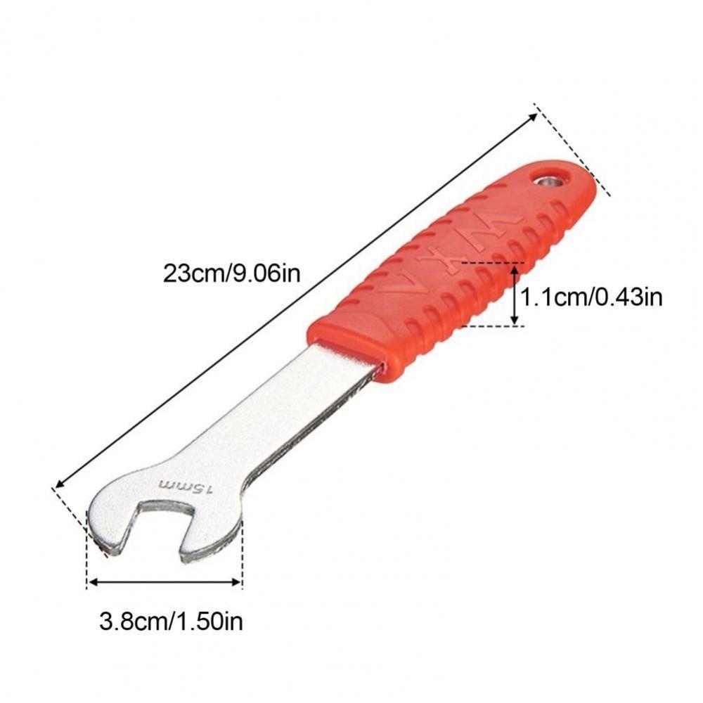 Heavy-duty Bicycle Pedal Wrench with Anti-slip Rubber Handle Bike Repair Tool  For Mtb Road Bikes