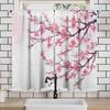 Purple Cherry Kitchen Tier Curtains, Spring Sakura Floral Cafe Curtains for Living Room,Bathroom,Dining Room Over Sink,Laundry